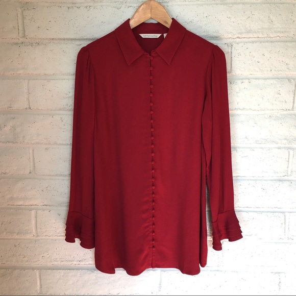 SOFT SURROUNDINGS Button Down Poet Blouse - Picture 6 of 6